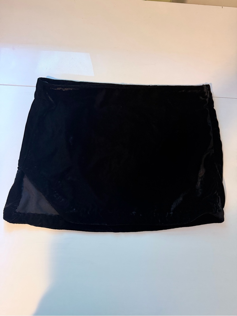 Free People Black Velvet Mini Skirt